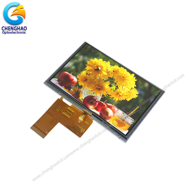40개 핀 LCD 스크린 5 인치 800*480 결의안 작은 LCD 터치 스크린