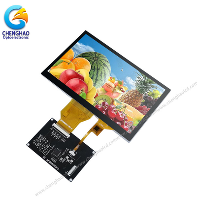 의학 7 인치 전기 용량 터치 스크린은 400 NIT 800x480 SPI 인터페이스를 드러냅니다