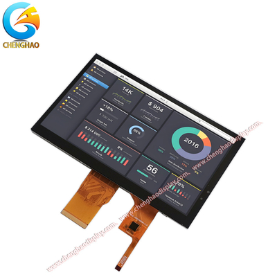7-인치 LCD 모듈 1024x600 해상도 터치 패널 지원 및 RGB 디스플레이 인터페이스