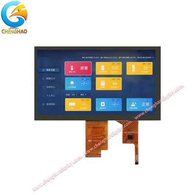 7인치 용량 터치 LCD 디스플레이 1024*600 -20 ~ +70°C 광 온도