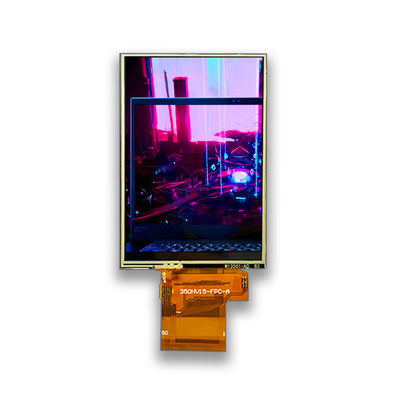 SPI 3.5 인치 RTP 280cd/m2 저항성 LCD 디스플레이 16 18 비트