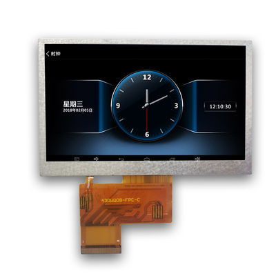 40 핀 480x272 TN 송신 TFT LCD 모듈 흰색 RGB 4.3'