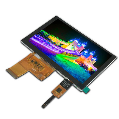 TN 송신 800x480 LCD 용량 터치 스크린 300cd/m2 흰색 LED 백라이트