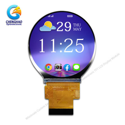 300nits SPI 원형 Tft LCD 디스플레이 40P 오픈 프레임 LCD 모듈