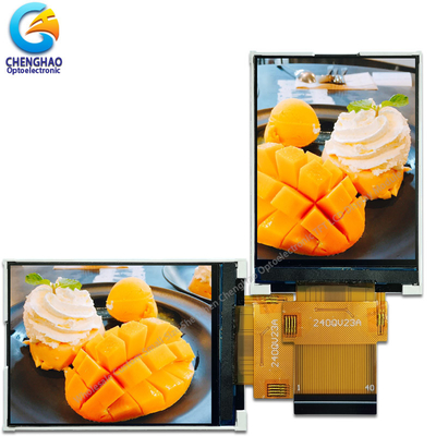 MCU Ctp IPS LCD 패널 240x320 점 300nits 3 라인 9 비트 262k SPI